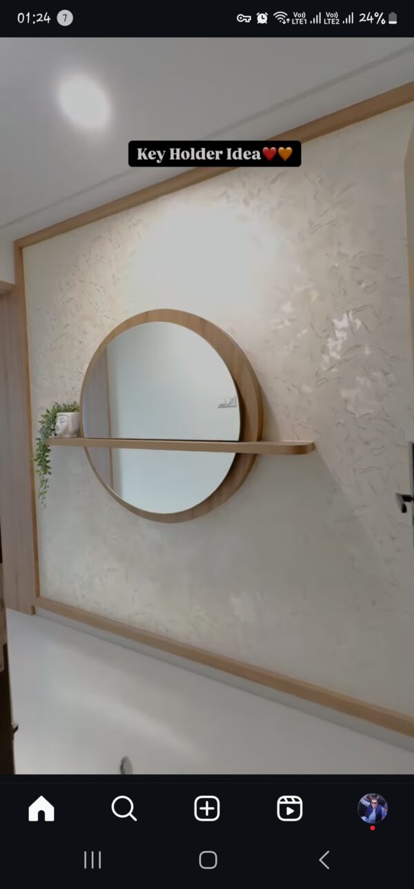 Circuler Mirior & Shelve (CMS-018)