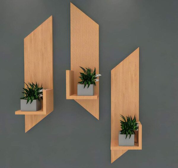 Triangular Wooden shelves  (WS-364)